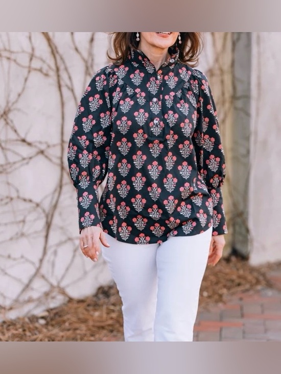 Tuckernuck Tops - Tuckernuck Floral Mock Neck Long Sleeve Top preppy chic dainty feminine kmj twp